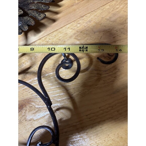 ROOSTER HOOK WALL IRON HANGER BROWN DECORATION - Picture 9 of 10